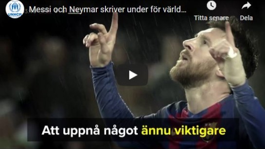 Messi står upp för flyktingar.